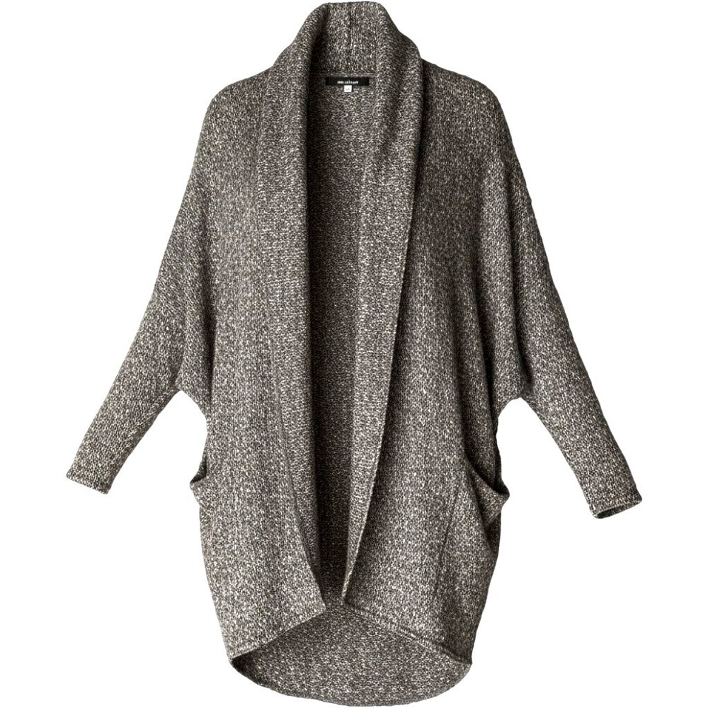 Sugar and Bruno Wool Duster Cardigan Dolman Open Front Gray‎ Sweater Womens OS